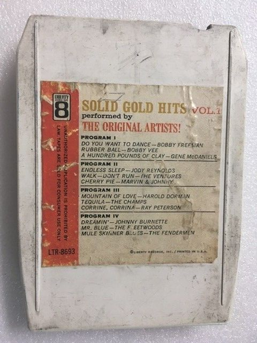 8 Track Solid Gold Hits vol 1 Original Artists Liberty LTR 8693 - Foto 2 di 4