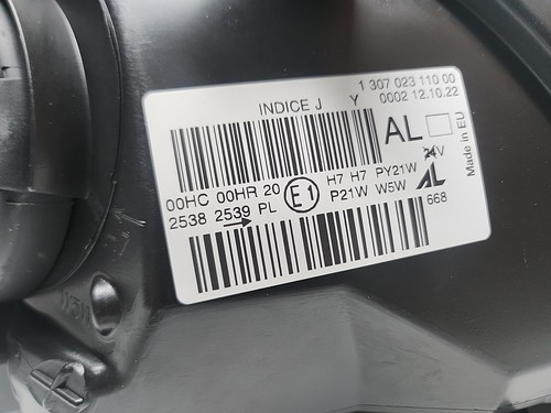 Renault Megane Headlight Left 08-11 Chrome Headlamp Passenger Near Side MHL6532 - Picture 3 of 4