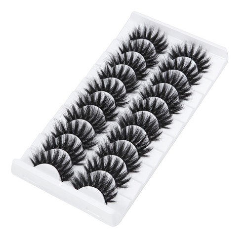 5/10 pares de pestañas postizas largas gruesas naturales pestañas postizas conjunto maquillaje visón Reino Unido - Imagen 26 de 48