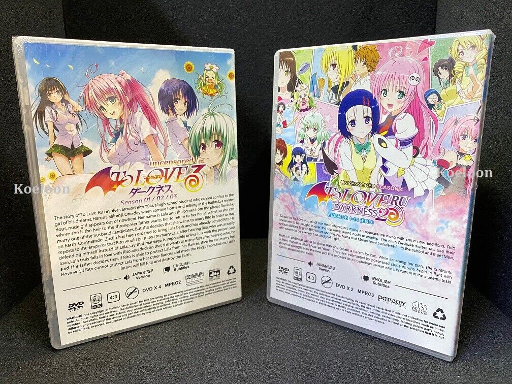 *Uncensored Version* To Love-Ru (Season 1-3) 4 DVD Boxset - English Subtitle