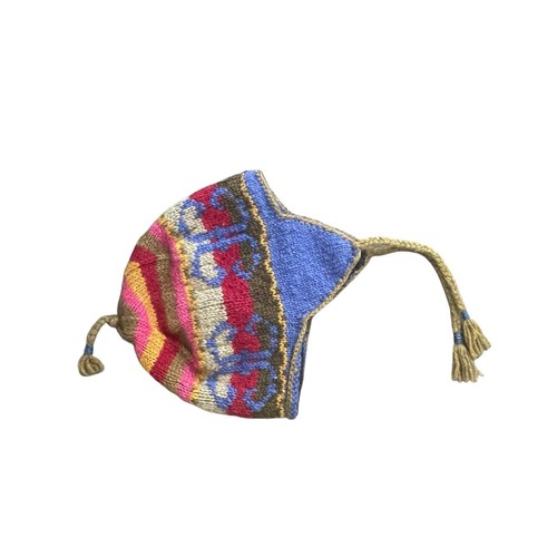 Bolder World Women's Wool Made in Nepal Winter Ski Hat Beanie Ear Flaps Tassels - Picture 1 of 6