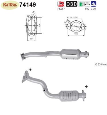   Katalysator  für Nissan Qashqai 2.0, 104kW, Euro 4