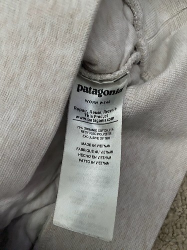 Patagonia Kids Girl’s L Organic Cotton Quilted Snap-T Pullover Oatmeal Outdoor - Picture 4 of 7