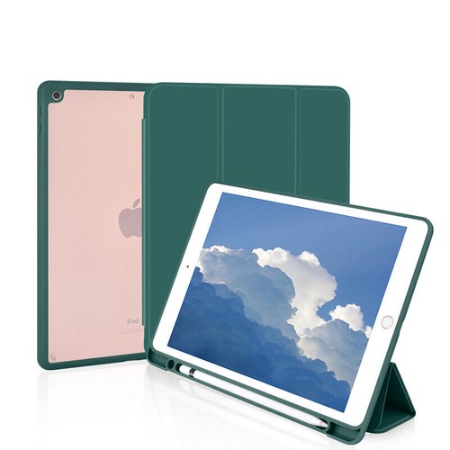 Case for iPad 7th 8th 9th Air 9.7 Pro 11 Mini 6 Leather Smart Cover Pencil Slot - Picture 7 of 18