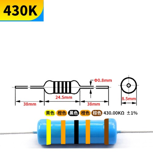 5 Watt Big Power Resistors Metal film ±1% Full Range of Values 1 ohm - 1M ohm - Picture 119 of 127