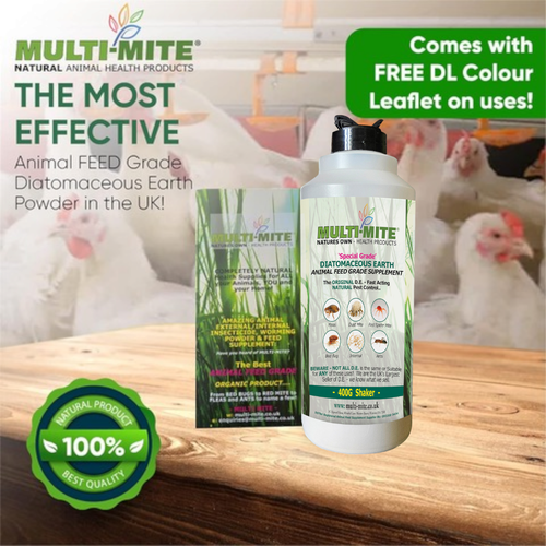 Flea Spray, Red Mite, Ticks Mite Off 400g Shaker + 500ML Organic MULTI MITE - Picture 3 of 11