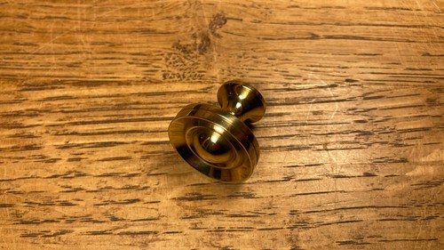 Solid Brass Knob Pull Vintage / Antique Furniture Replacement Hardware - Picture 7 of 7