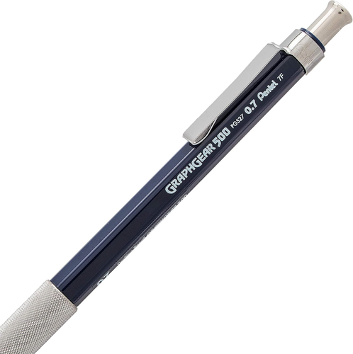 Pentel Graphgear 500 Mechanical Drafting Pencil, (0.7Mm), Medium Line, Blue Barr - Picture 2 of 12
