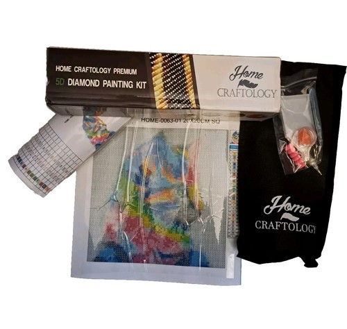 Home Craftology Premium Premium Diamond Painting Kit 20x20 Kitten Cat Opened - Picture 2 of 2