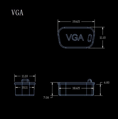 USB HDMI VGA tapón enchufes finales contra polvo hembra negra tapa protectora portátil - Imagen 3 de 7