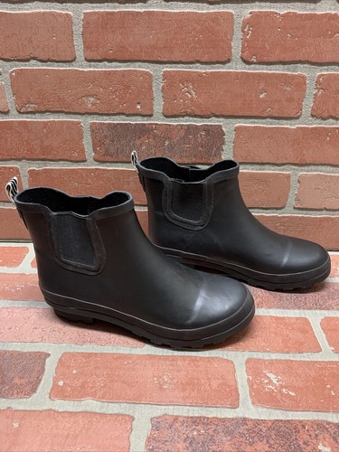 CALL IT SPRING Black Synthetic Pull On Water Resistant Ankle Boots Womens Size 9 - Picture 5 of 8