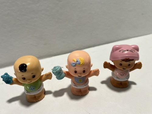 Fisher Price Little People Bebés Figuras Pañales Lote de 3 Ver Fotos Leer - Imagen 3 de 6