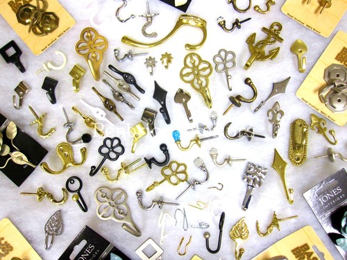 Curtain Tie Back Tassel Hooks Cleat Coat Drapery MULTI DESIGNS Designer hooks - Picture 2 of 38