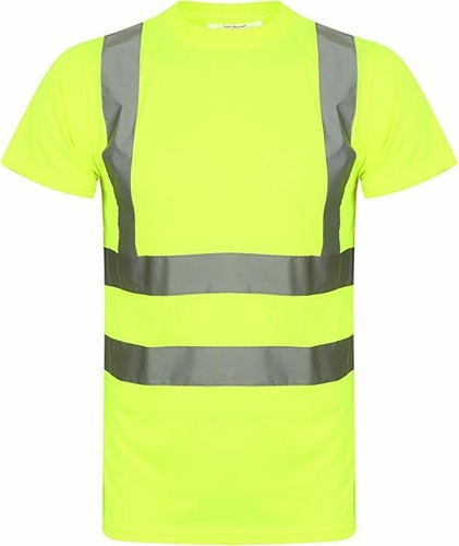 Hi Viz Vis Polo T-Shirt Top Hohe Sichtbarkeit Sicherheit Arbeitskleidung Shirts T-Shirt - Bild 10 von 34