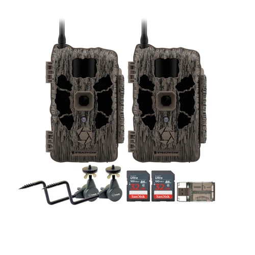 Stealth Cam 40MP Deceptor Max Cellular Trail Camera 2 Pack Bundle