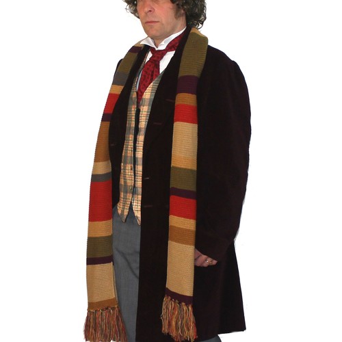 Doctor Who Scarf - Shorter Size - Official BBC Licensed Tom Baker Scarf - Fourth - Picture 8 of 9