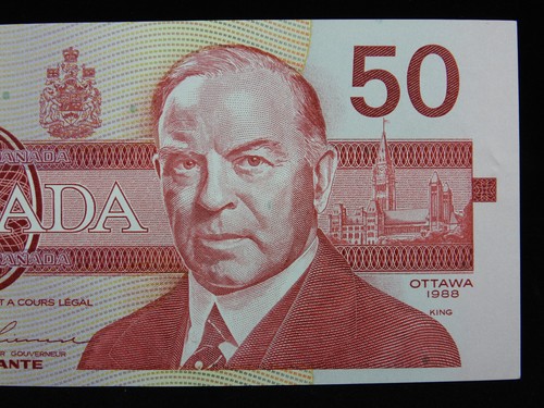 1988 $50 Dollar Bank of Canada Banknote Bill FHP 1170040 Bonin Thiessen AU Grade - Picture 9 of 21