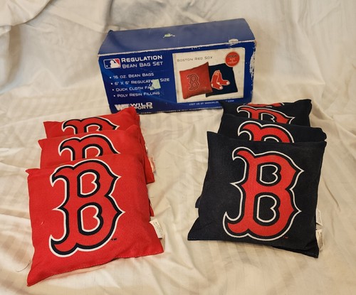 BOSTON RED SOX Tailgate Toss Set Of 8 "The Original" Bean Bags Blue/Red - Picture 1 of 4