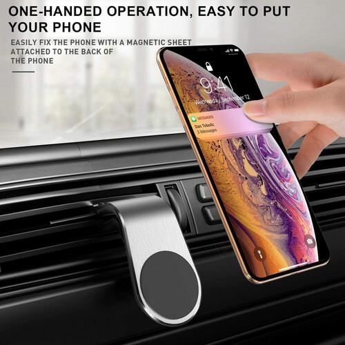 One-Handed Magnetic Metal Air Vent Design For Car Phone Mount Clip Holder - Blue - Picture 2 of 11