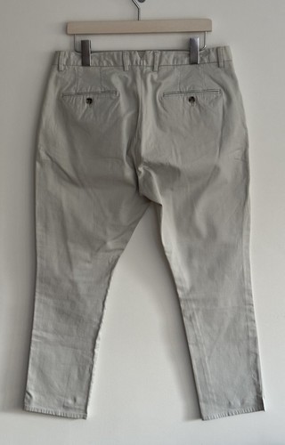 Reiss “Medway” Skinny Cropped Chino Trousers Light Greeen Grey W36 - Picture 8 of 13