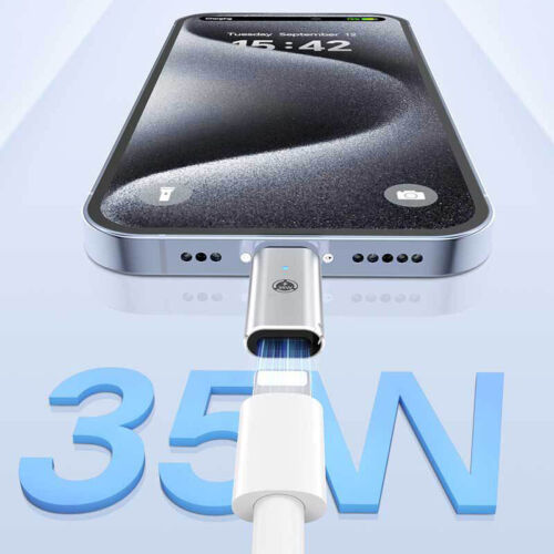 35W USB-C Male to iOS Female Adapter + lanyard For iPhone 15 Pro Max 15 Plus lot - Picture 6 of 11