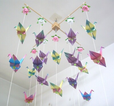 STOBOK Origami Square Paper Flower Pattern Origami Crane Paper DIY Craft Folding Paper Assorted Decorative Making Paper