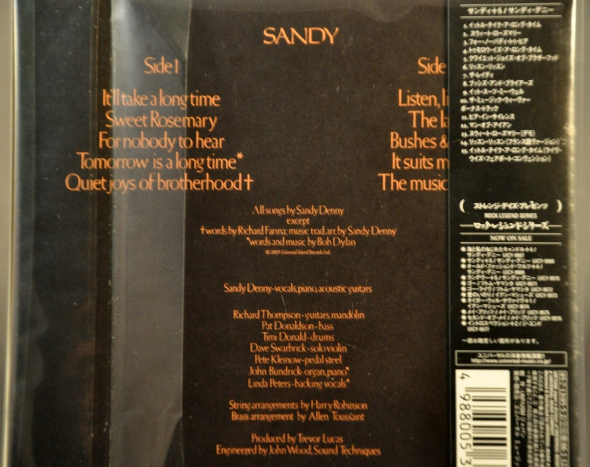 Sandy DENNY Sandy +5 BONUS Tracks! Orig. 2005 JAPAN Mini LP