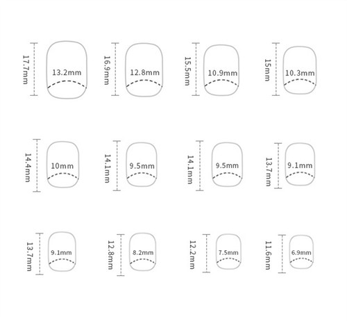 Glitter Waves Pink False Nail Short Square Press on Nails for Nail Art 24pcs - Imagen 3 de 6