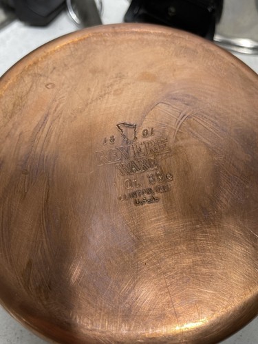 Vtg Revere Ware Copper Bottom 8pc Set Pots Pans Lids - Picture 20 of 23