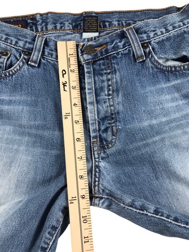Vintage Abercrombie & Fitch Jeans Womens 4 Blue 1892 Bootcut Distress Button Fly - Picture 6 of 14