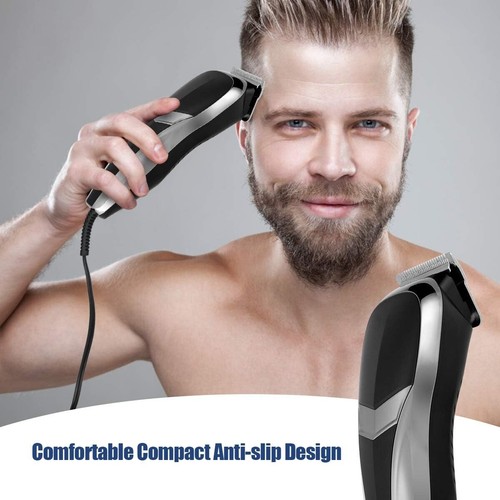 Hair Clippers for Men Pro Corded Hair Trimmer Cutting Kit with 8 Clipper Black