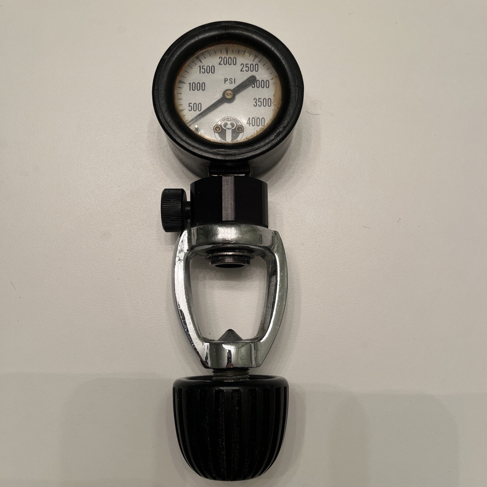 VINTAGE AQUA LUNG US Divers Scuba Tank Pressure Testing Gauge eBay