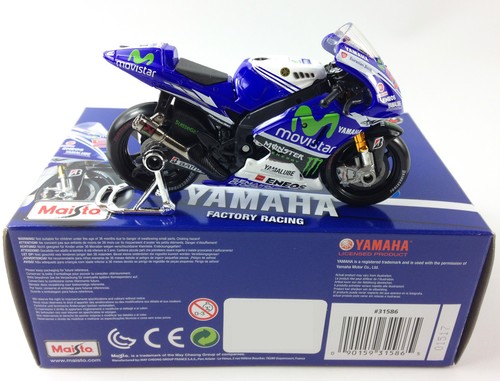 JORGE LORENZO FACTORY YAMAHA YZR-M1 MOTO GP Die-Cast Toy Model Bike Maisto 1:18 - Picture 2 of 2