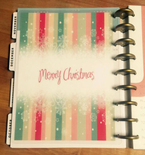 Merry Christmas Snowflake Sparkle Holiday Dashboard for use with HAPPY Planner - Picture 2 of 3