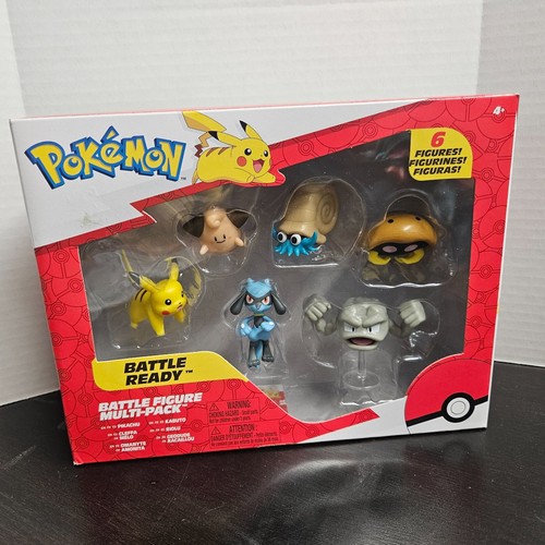 Pokemon Battle Figure Multi 6 Pack 2" Figure RIOLU OMANYTE GEODUDE CLEFFA KABUTO - Bild 1 von 9