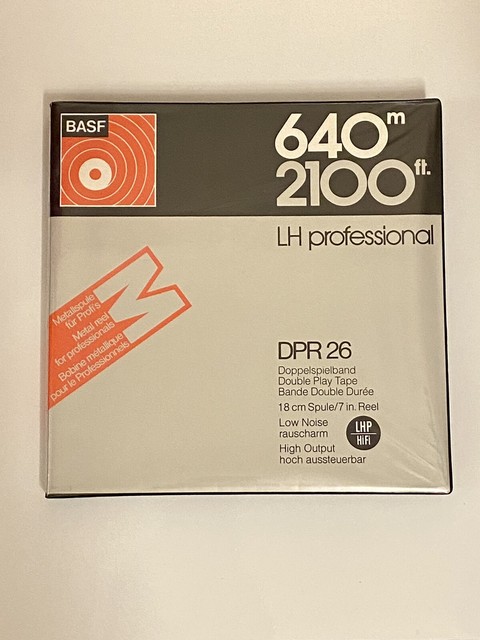 1x bobina in metallo BASF LH Professional bobina box ottime condizioni Reel to Reel Tape- 1x bobina in metallo BASF LH Professional bobina box ottime condizioni Reel to Reel Tape-