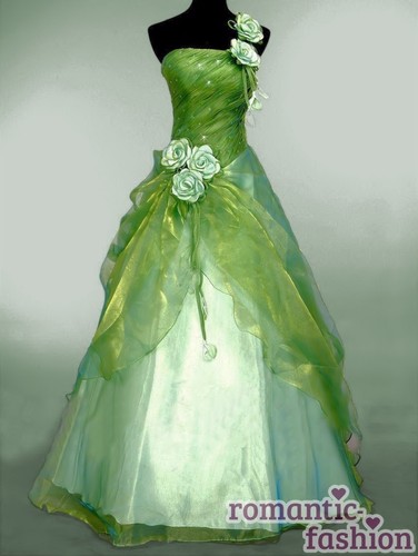 ♥Größe 42 Ballkleid, Abendkleid Brautkleid Hochzeitskleid Grün+NEU+SOFORT+E230♥ - Bild 2 von 2