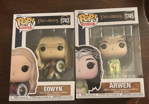 FUNKO POP! Lord of the Rings Arwen 1745 Eowyn 1743 Vinyl Figure Lot New MIB LOTR