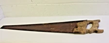 Vintage Antique Wood Handle Carpenter Hand Saw