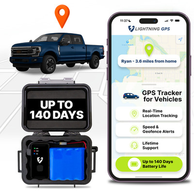Lightning GPS GL300 GPS Tracker for Vehicles w/ Magnetic Case & 140-Day Battery