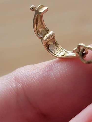 MILOR 14k Yellow Gold ONYX Enhancer Pendant - Picture 3 of 5