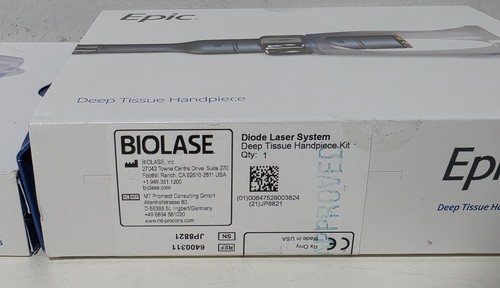 Sistema láser de diodo épico Biolase pieza de mano de tejido profundo y escudos desechables - Imagen 2 de 6