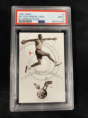 1991 Nike Basketball #3 Michael Jordan Spike Lee Do You Know 1990 PSA 9