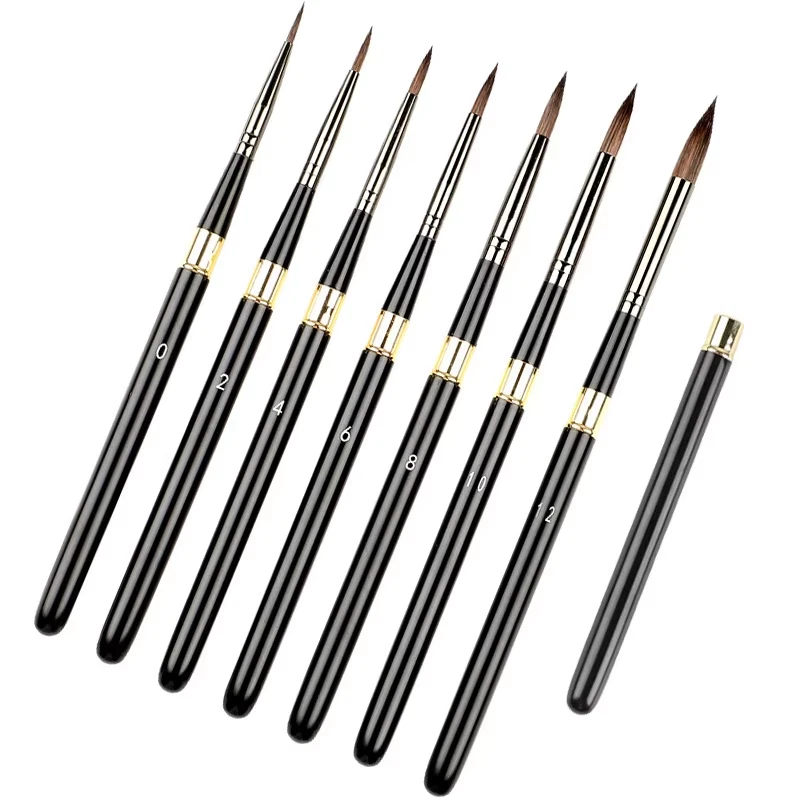 7 pcs travel artist brushes, portable watercolour set for acrylic, gouache & ink - Image 2 of 4
