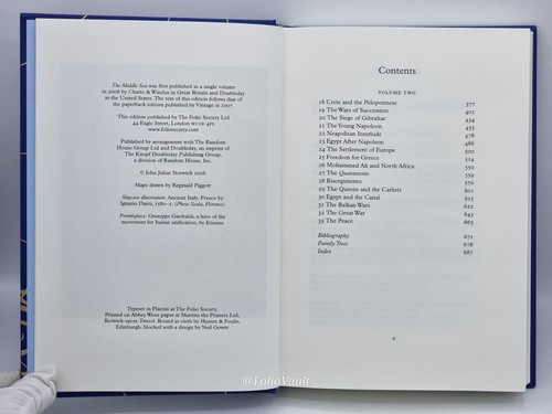 The Middle Sea - John Julius Norwich - 2 volumes - Folio Society 2010 1st - VGC - Picture 18 of 21