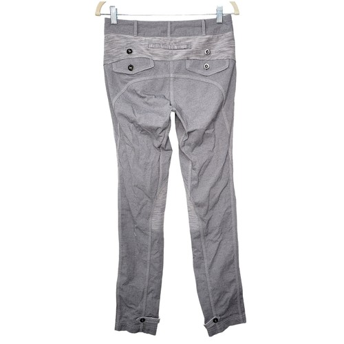 Lululemon Pedal Power Pant grau Radfahren entspannt niedriger Bund Hose Damengröße US 6 - Bild 4 von 14