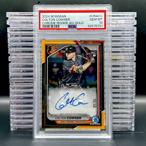 Autógrafos de novato cromados Bowman #CRA-CC 2024 Colton Cowser oro ref PSA 10 #/50 - Imagen 1 de 2