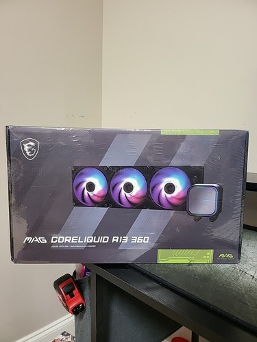 MSI MAG Coreliquid A13 360 Black - AIO ARGB Liquid Cooling - 360mm Radiator-*bw2 - Afbeelding 1 van 14