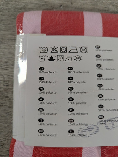 Rentner - 2er Set IKEA FUNKÖN Kissen Kissenbezug 20x20" rosa rote Streifen - Bild 6 von 8