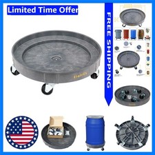 Heavy Duty 900 lb Capacity Drum Dolly with 5 Swivel Casters - Easy Transport